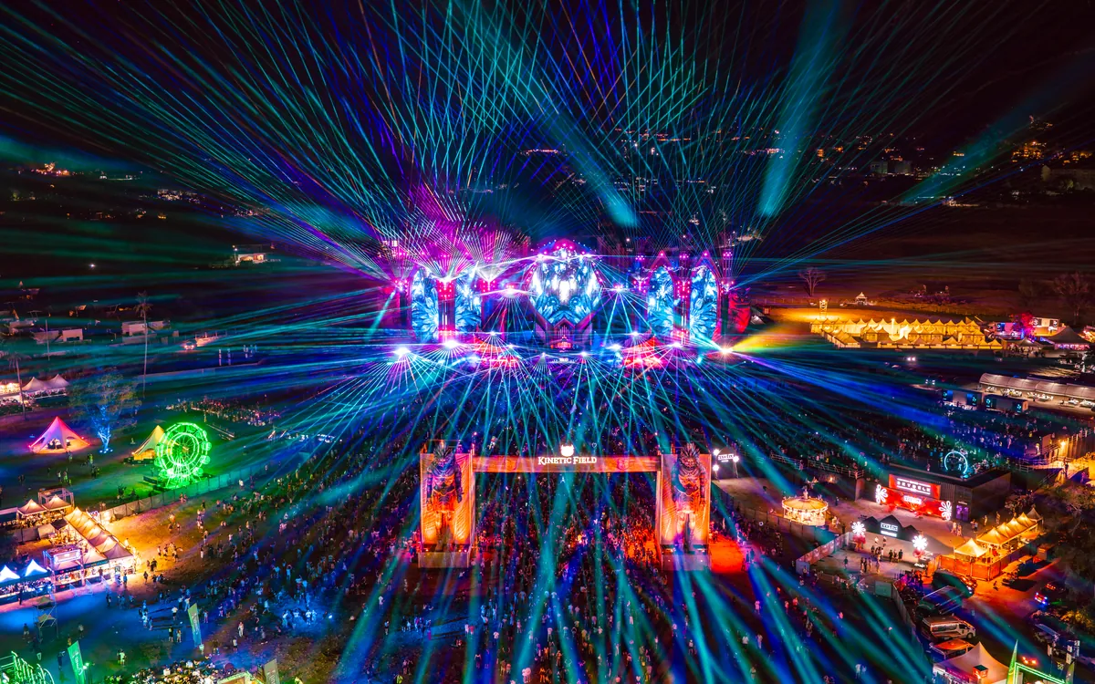 Colorful lasers spreading across the EDC Thailand main stage